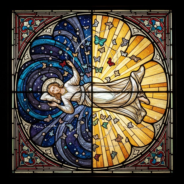 The Morning Dream Protocol — stained glass