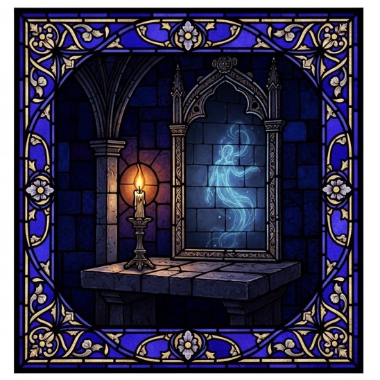 The Psychomanteum — stained glass