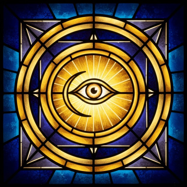 The Spiral — stained glass